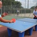 Match de tennis de table au camping de Léveno à Guérande