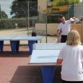 Match de tennis de table au camping de Léveno à Guérande