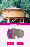 Cabane perchée dans les arbres pour 4 personnes