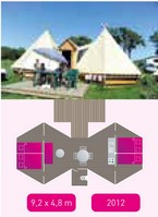 Double tipi pour 6 personnes
