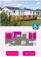 Cottage pour 4 à 6 personnes aménagé pour personnes à mobilité réduite