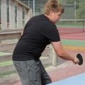 Match de tennis de table au camping de Léveno à Guérande
