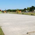 Les terrains de pétanque du camping le Léveno à coté de la baie de la Baule