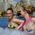 Two girls in the swimming pool