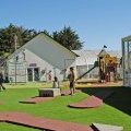 De minizittingen golf van de camping (camping)