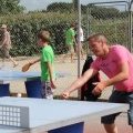 Match de tennis de table au camping de Léveno à Guérande