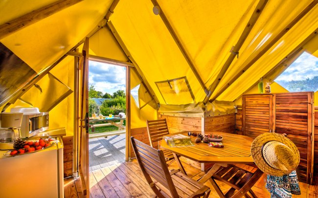 Séjour Cabane Trappeur 5 places Domaine de Léveno à Guérande