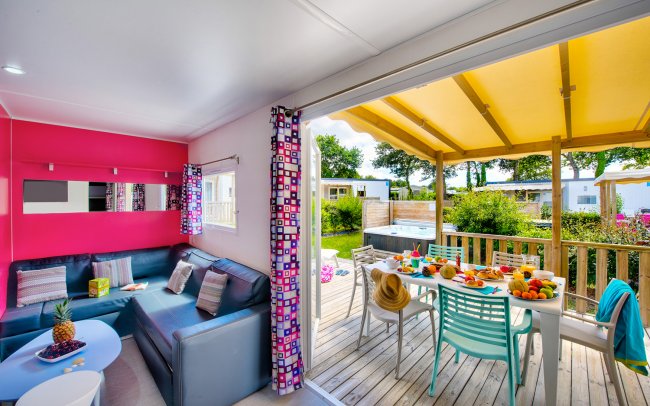 Terrasse MH VIP 6 places Domaine de Léveno à Guérande