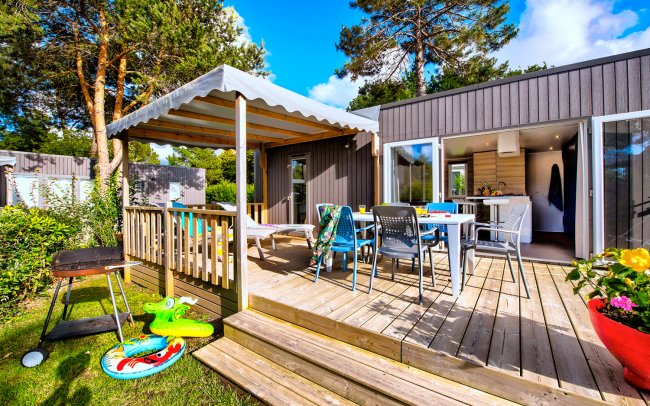 Terrasse MH VIP 8 places Domaine de Léveno à Guérande