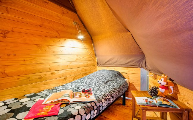 Chambre enfants Double Tipi 6 places Domaine de Léveno à Guérande